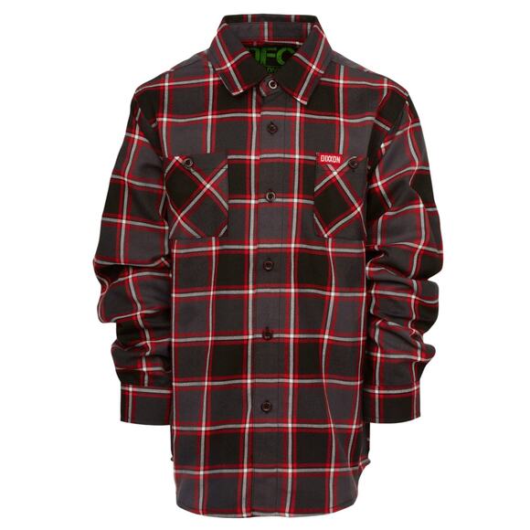 Dixxon Boy's DFC Youth Low Rider Division Plaid Flannel Button Down Shirt - Picture 1 of 6